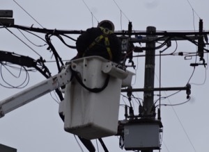 Bucket on pole