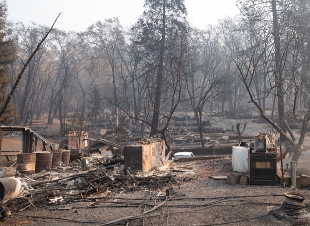 California wildfire ruins