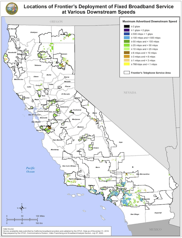 Cpuc map frontier broadband gaps