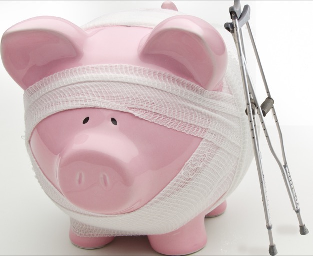 Sick piggy bank
