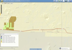Wireline broadband availability in Boron, as reported by carriers to CPUC.